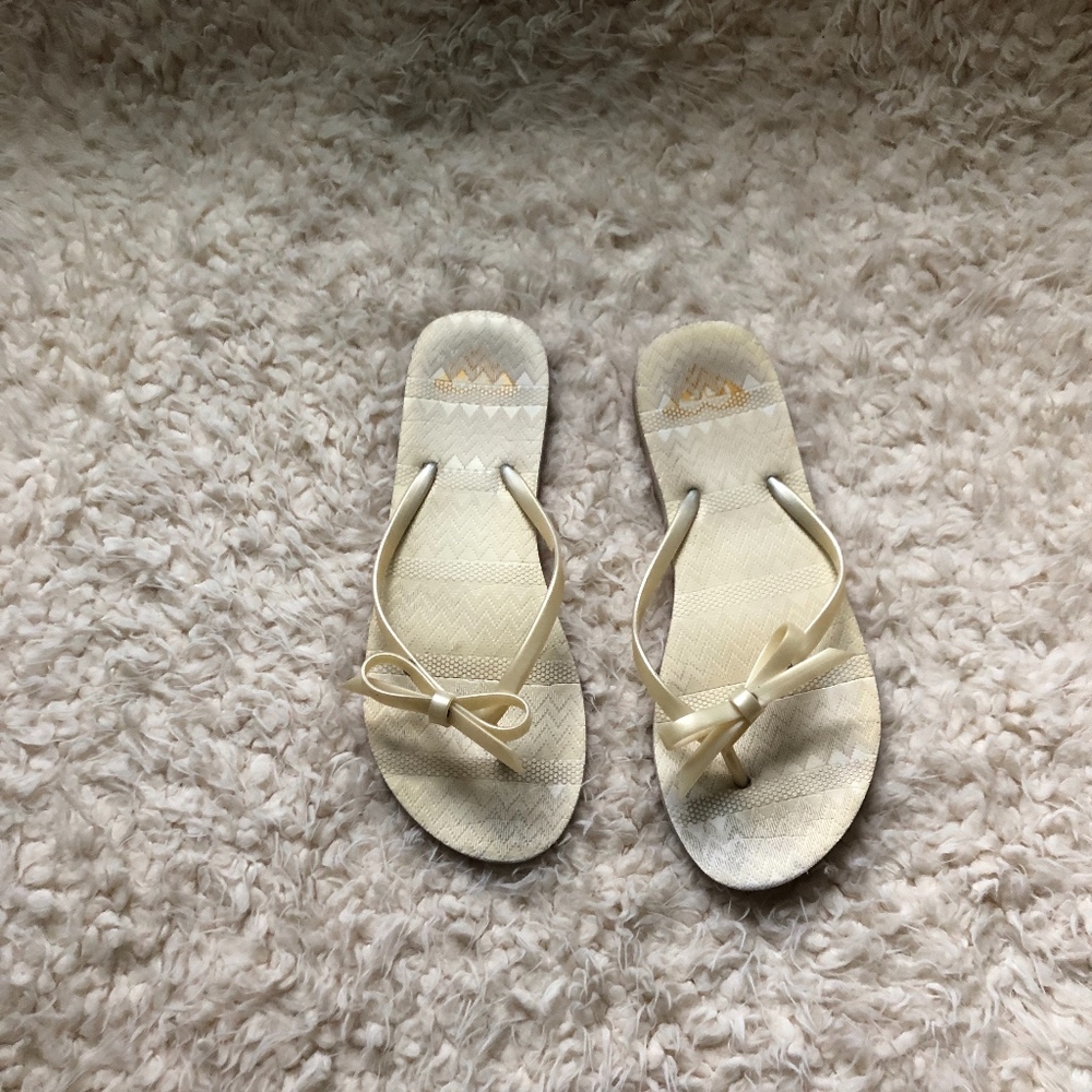Roxy White Bow Flip Flop 8